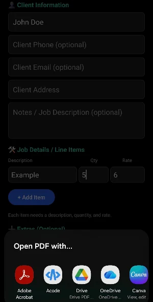 Instant Quote Maker – Invoices Screenshot 1