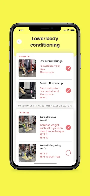 Katie Parsons Fitness App Screenshot 2