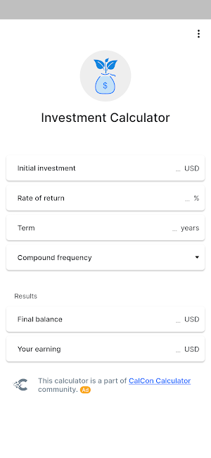 Investment Calculator Screenshot 0
