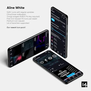 Aline White: linear icon pack Screenshot 1