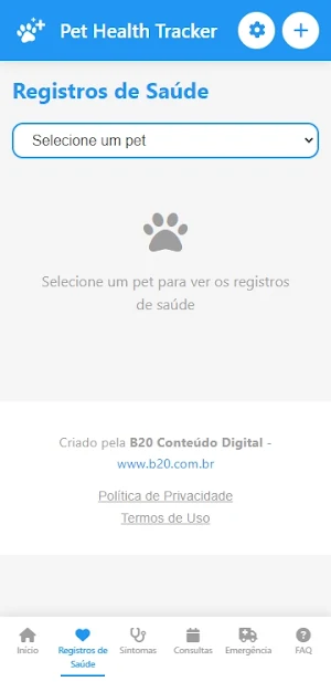 Rastreador de Saúde do Pet Screenshot 1