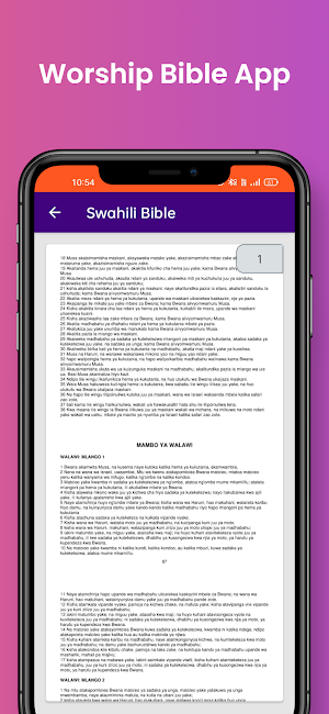 Swahili Bible Offline Screenshot 1