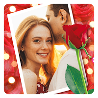 Romantic couple photo frame