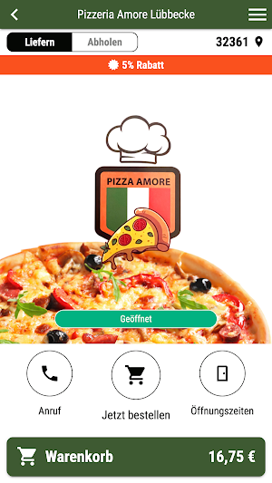 Pizzeria Amore Lübbecke Screenshot 0