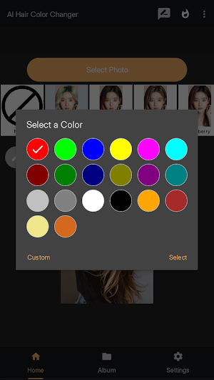 Virtual Change Hair Color AI Screenshot 1