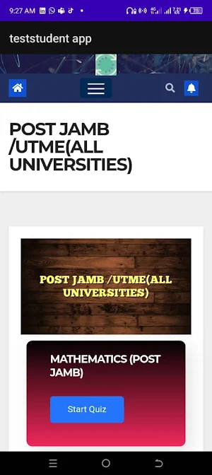Post Jamb Q&A(Teststudent) Screenshot 0