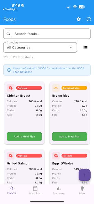 NutritionTracker Screenshot 0