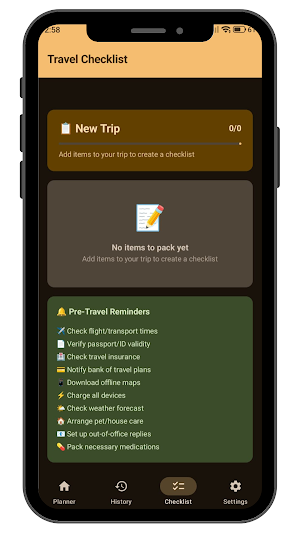 TravelPacker Screenshot 1