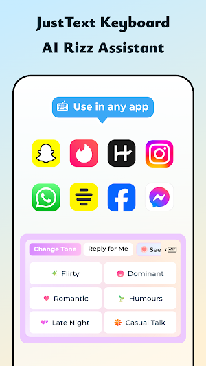JustText: Chat & Rizz Keyboard Screenshot 0