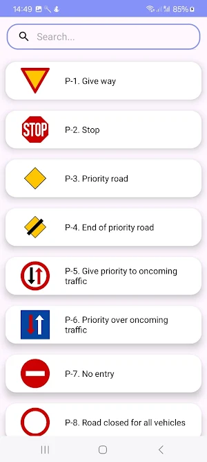 Greek Road Signs Screenshot 3