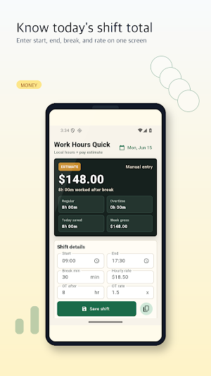 Work Hours Quick Screenshot 1