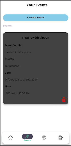 Event Planner Screenshot 1