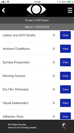 IRIS Intelligent Reporting Screenshot 2