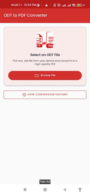 ODT to PDF Screenshot 0