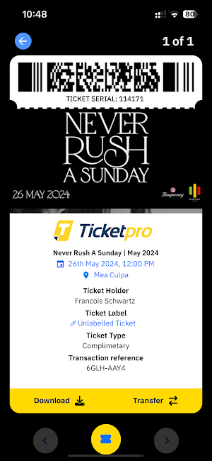 MY TICKETpro Screenshot 2