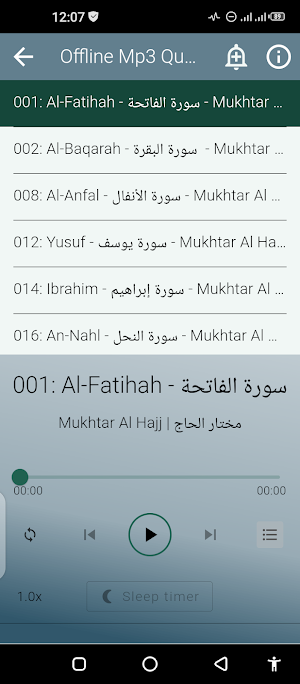 Mukhtar Al Hajj Offline Quran Screenshot 1