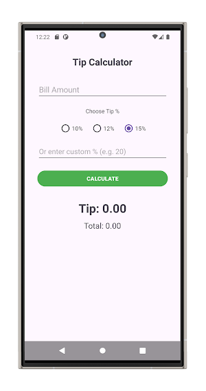 Tip Calculator Screenshot 1