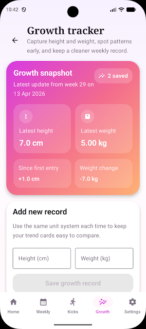 PregnancyTracker Screenshot 2