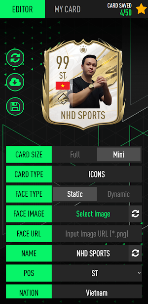 NHDFUT 24 Card Creator Screenshot 1