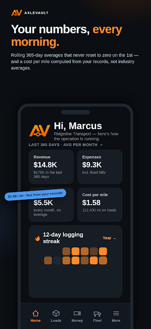 AxleVault — Trucking Finances Screenshot 1