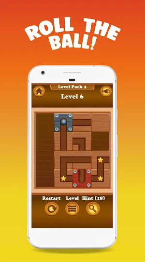 Ball Block Puzzle: Find the Path & Roll the Ball ! Screenshot 2
