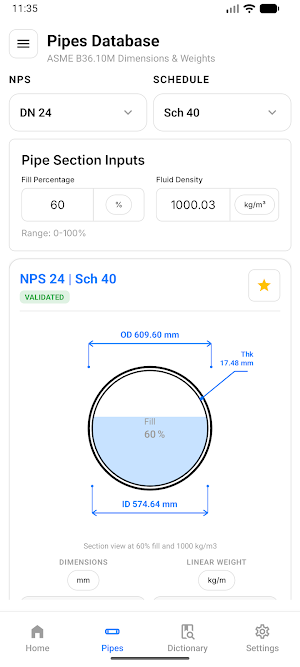 Pipetionary: Piping Data Screenshot 1