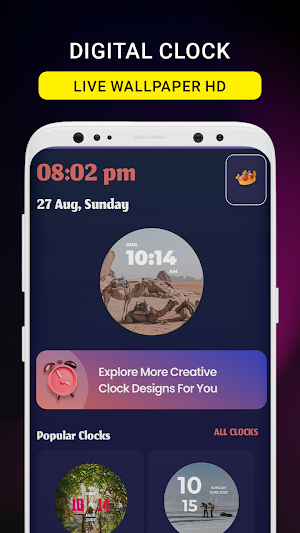 Digital Clock Wallpaper Screenshot 3