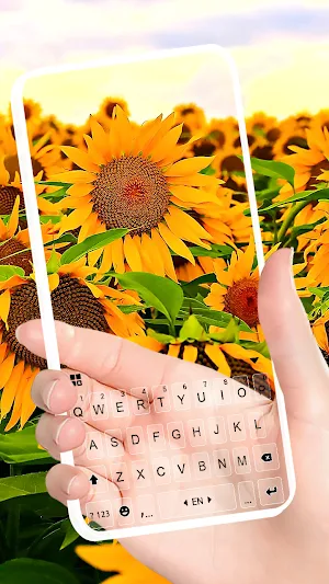 Flowers Transparent Keyboard Background Screenshot 0