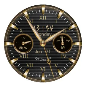 Golden Luxury 2 Watch Face Screenshot 1