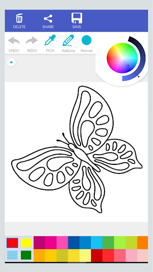 Kawaii Butterfly Coloring Book Screenshot 0