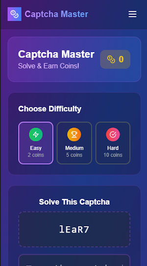 captcha work earn money app Screenshot 1