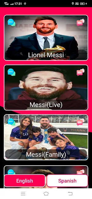 Messi Video Call & Chat Screenshot 0