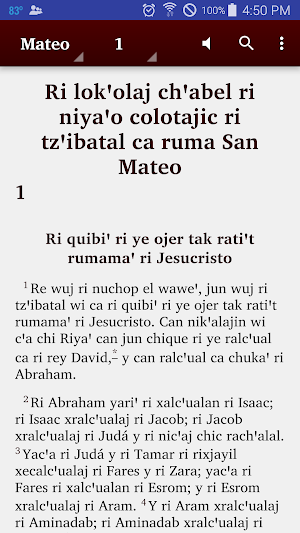 Central Kaqchikel Bible Screenshot 0