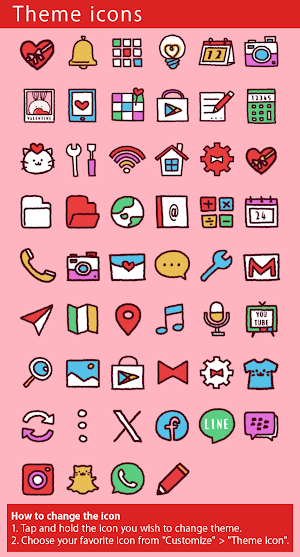 Valentine Friends Theme +HOME Screenshot 3
