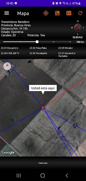 Orientador Antenas TDA Screenshot 0