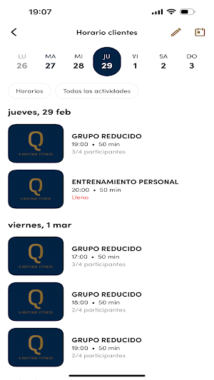 Q BOUTIQUE FITNESS Screenshot 2