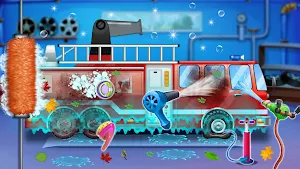 Fire Truck Sim 2d Rescue Games Screenshot 2
