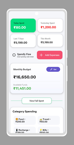 Spendly Flow - Daily Expenses Screenshot 2