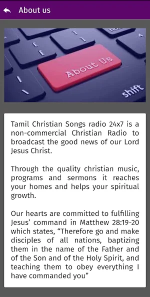 Tamil Christian Songs Radio 24x7 Screenshot 3