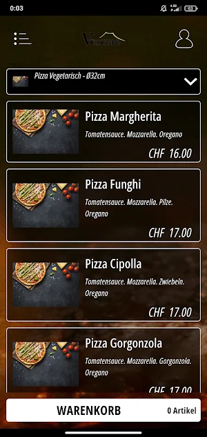 Pizzeria Vesuvio Niederwangen Screenshot 0