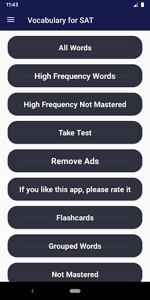 Vocabulary for SAT - Flashcards, Tests, Words Screenshot 2