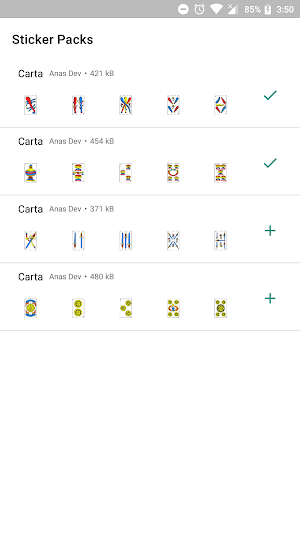 Carta stickers - WAStickerApps Screenshot 0