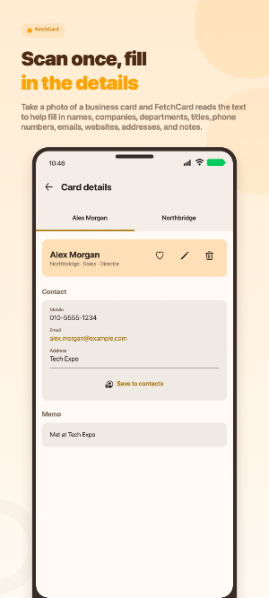 FetchCard - Scan & Caller ID Screenshot 0