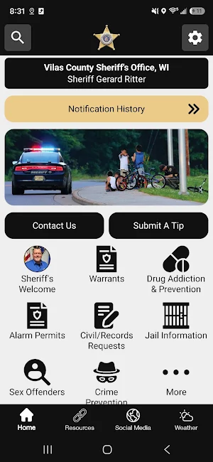 Vilas County Sheriff's Office Screenshot 0