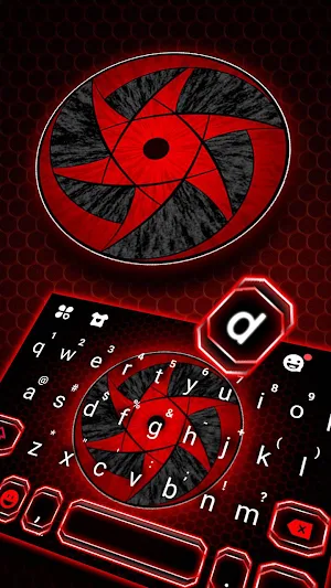 Cool Red Sharingan Keyboard Theme Screenshot 1