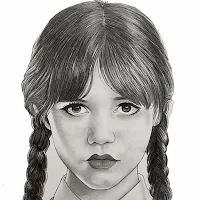 How to Draw Wednesday Addams