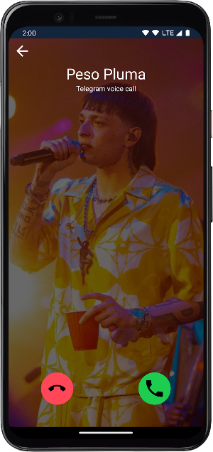 Peso Pluma Fake Call and Chat Screenshot 1