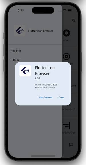 Flutter Icon Browser Screenshot 0