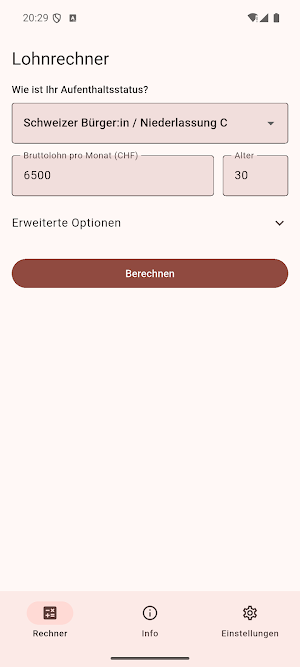 Swiss Salary & Tax Calculator Screenshot 0