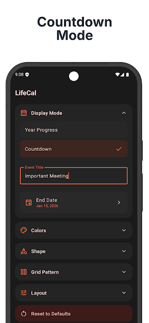 LifeCal - Live Wallpaper Screenshot 1